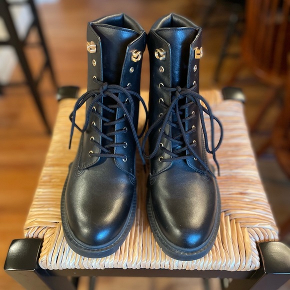 Coach Lorimer Leather Combat Boots - Never Worn - Picture 1 of 6